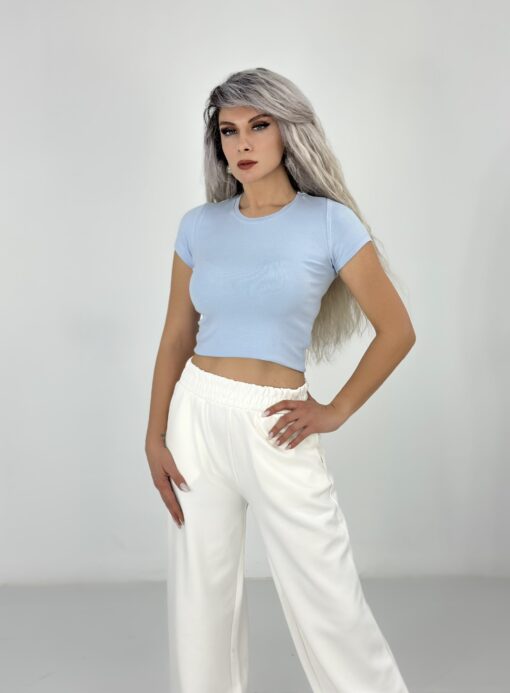 Bebe Mavi Bisiklet Yaka Tshirt - Görsel 2