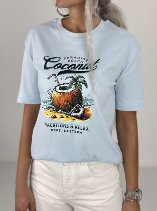 Mavi Coconut Baskılı Tshirt - Görsel 2