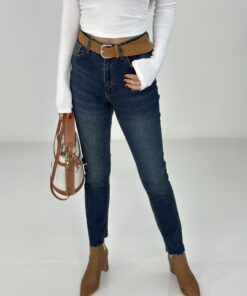 Koyu Yıkamalı Likralı Boot Cut Jean