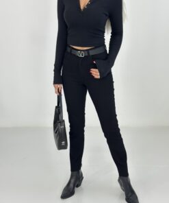 Siyah Likralı Boot Cut Jean