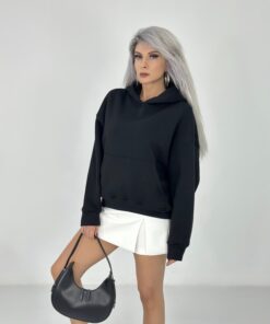 Alternative view of Siyah Şardonlu Cepli Sweatshirt