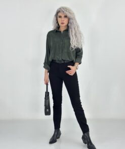 Alternative view of Siyah Yüksek Bel Likralı Boot Cut Jean