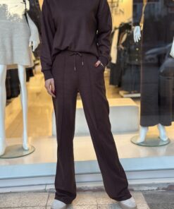 Alternative view of Kahve Kadife Fitilli Bol Paça Takım