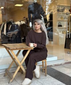 Kahve Kadife Fitilli Bol Paça Takım