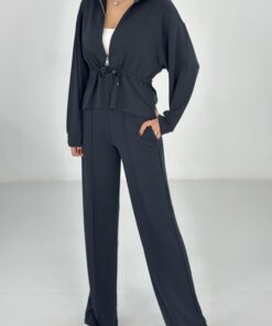 Alternative view of Siyah Bel Büzgülü Modal Takım