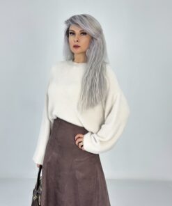 Alternative view of Kahve Süet Midi Etek