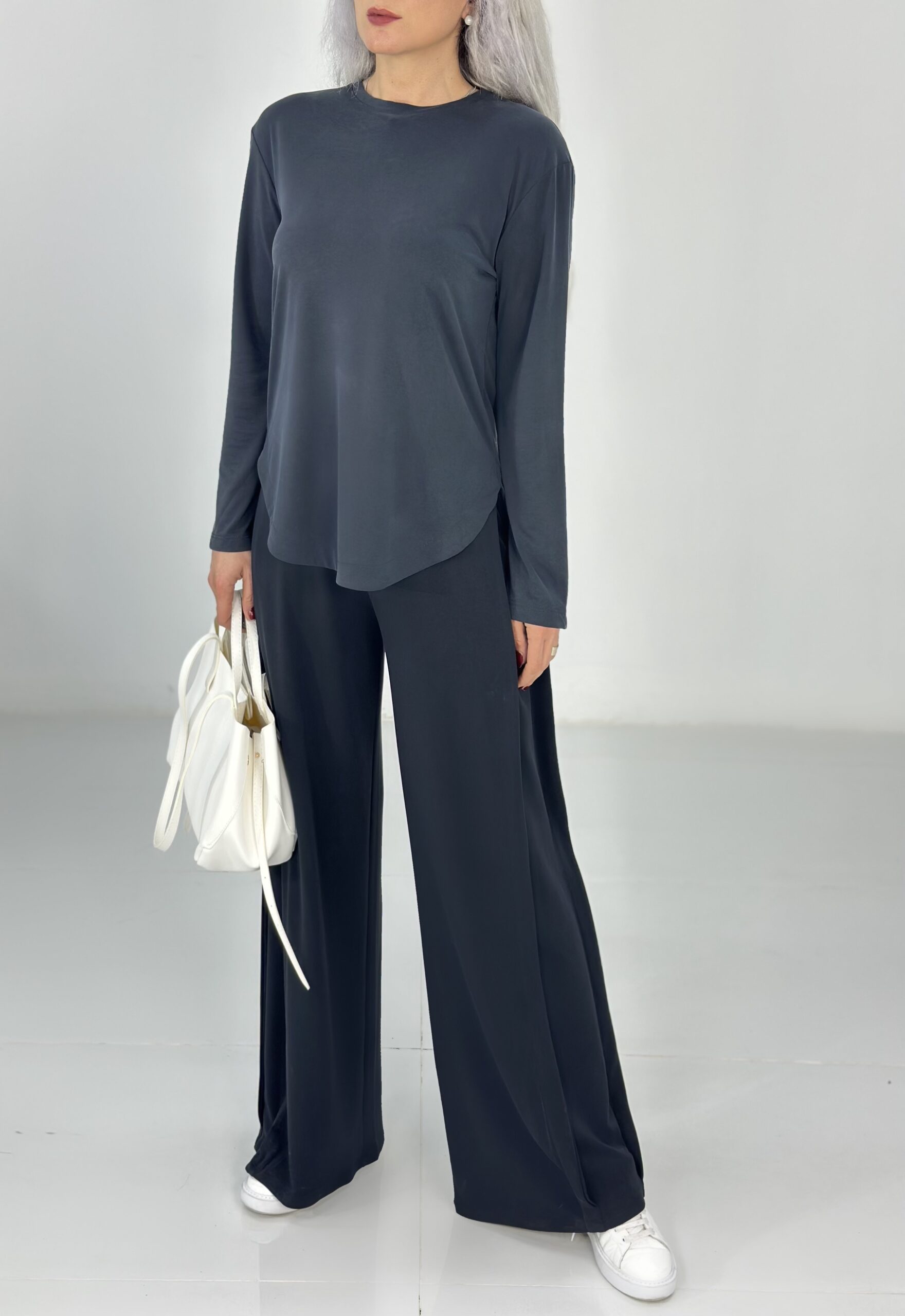 Antrasit Oysh Kumaş Relax Pantolon