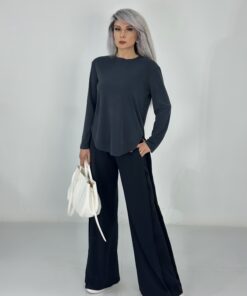 Alternative view of Antrasit Oysh Kumaş Relax Pantolon