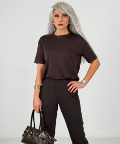 Kahve Modal Kumaş Tshirt
