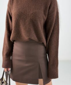 Alternative view of Kahve Bisiklet Yaka Yumoş Kazak