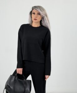 Alternative view of Siyah Selanik Bisiklet Yaka Takım