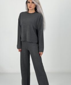 Alternative view of Gri Bisiklet Yaka Selanik Takım