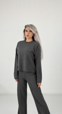 Gri Bisiklet Yaka Selanik Takım