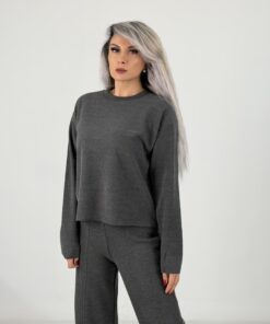 Gri Bisiklet Yaka Selanik Takım