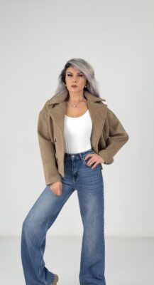 Camel Yumuşak Kaşe Ceket Kaban