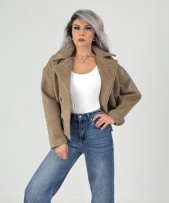 Camel Yumuşak Kaşe Ceket Kaban