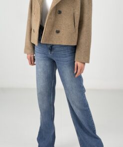 Alternative view of Camel Yumuşak Kaşe Ceket Kaban